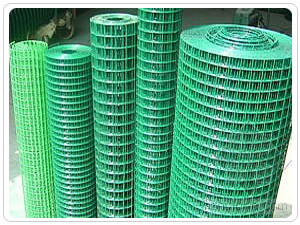 60*80mm bedekte Groen pvc Gelaste niet met een laag Draad Mesh For Construction die roesten
